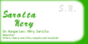 sarolta mery business card