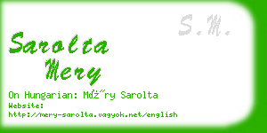 sarolta mery business card